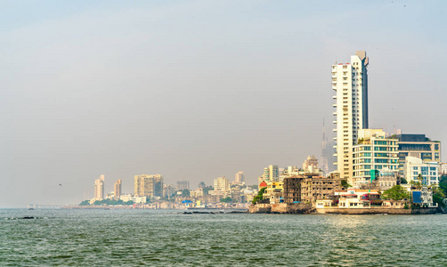 孟买的 Panaroma 从哈吉. 阿里 Dargah。印度