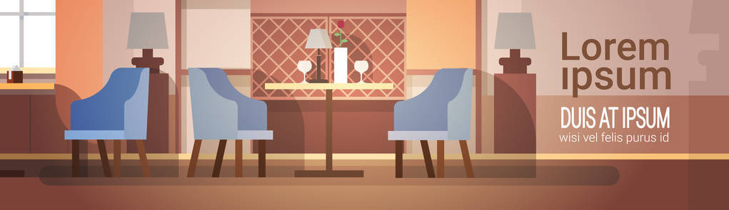 现代咖啡厅室内空无人餐厅