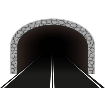汽车隧道矢量图