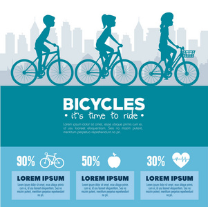 骑自行车的信息图表设计