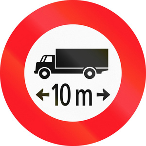 道路标志使用在瑞士最大长度