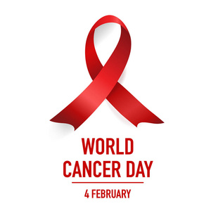 世界癌症日。2 月 4 日。世界癌症日设计背景