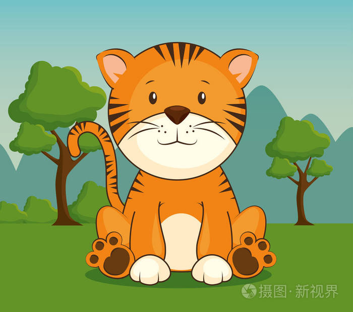 可爱的小老虎动物卡通