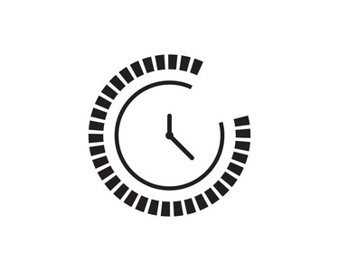 时钟图标矢量插图设计