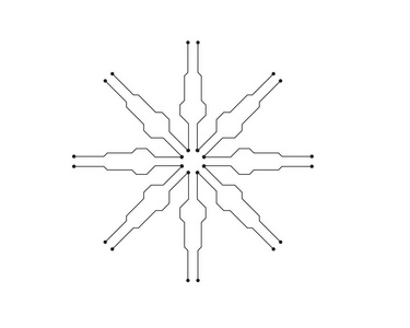 电路插图设计矢量标志技术