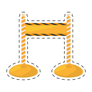 屏障警告围栏谨慎剪线