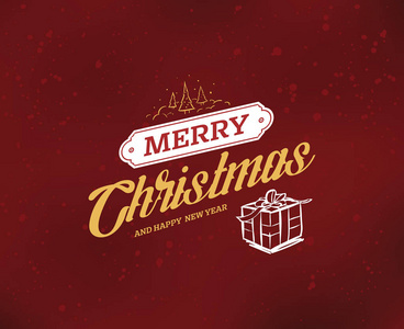 快乐圣诞矢量字体，背景设计