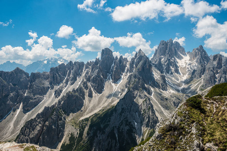 Tre 犯罪 di Lavaredo。白云岩的阿尔卑斯山。意大利