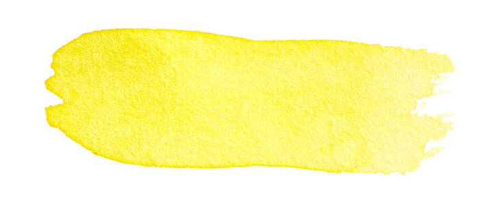 黄色水彩画笔笔触手绘