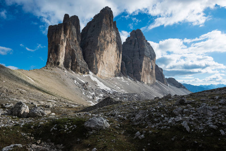 Tre 犯罪 di Lavaredo。白云岩的阿尔卑斯山。意大利