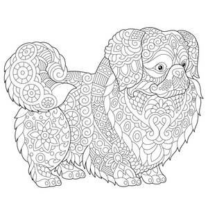 Zentangle 哈巴狗狗