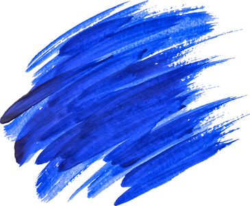 蓝色水彩纹理漆染亮画笔笔触