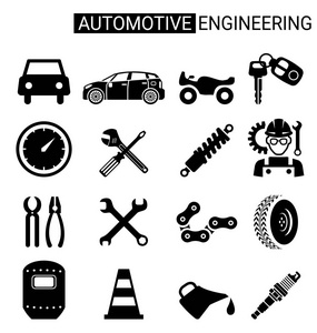 工业汽车工程图标设计一套