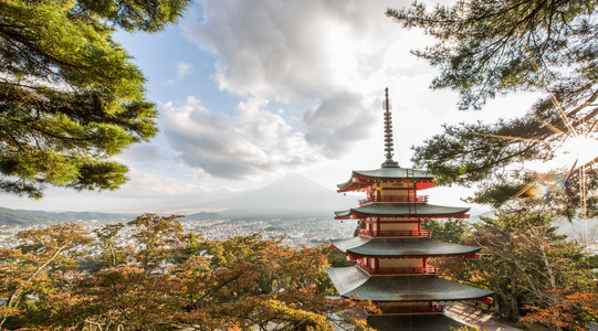 红塔和日本富士山