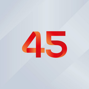 45 号标志图标插画