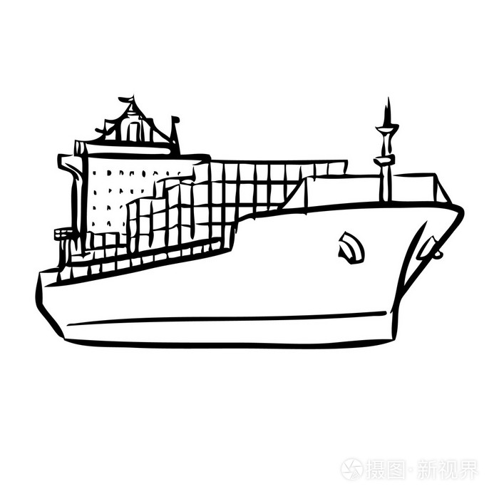 与集装箱货船
