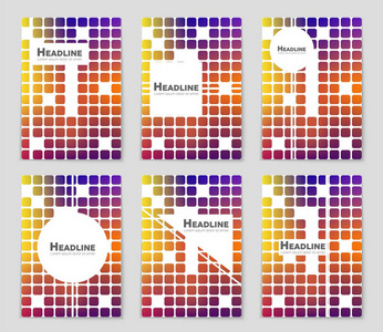 抽象矢量布局背景集。艺术模板设计 列表 页面 样机宣传册主题样式 横幅 想法 封面 小册子 打印 传单，书，空