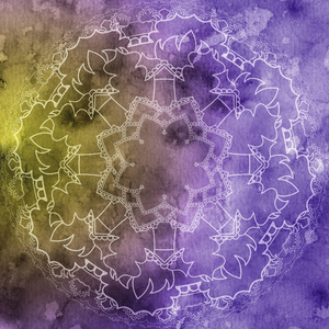 五彩水彩的曼荼罗。美丽的复古圆形图案。抽象背景。装饰艺术。请柬, t恤打印, 结婚贺卡。纹身元素