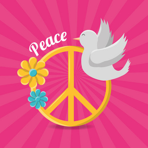 和平与爱嬉皮概念