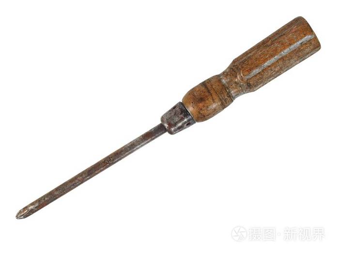 白色旧螺丝刀