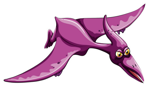 带翅膀的紫色恐龙