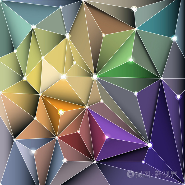 矢量图抽象 3d 几何,多边形,三角形状