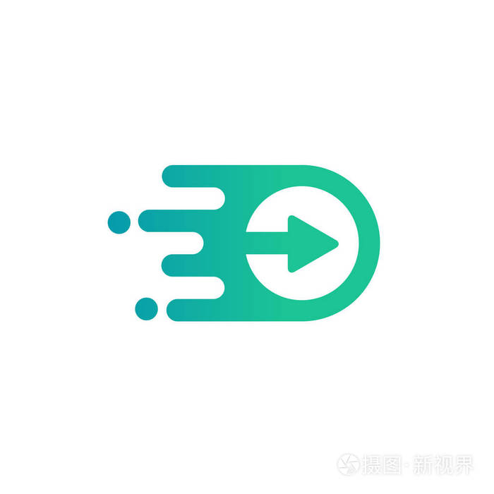 媒体播放徽标矢量简单的现代概念, 媒体标志符号, 播放徽标图标, 播放