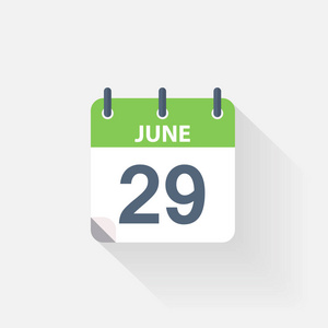 6 月 29 日日历图标