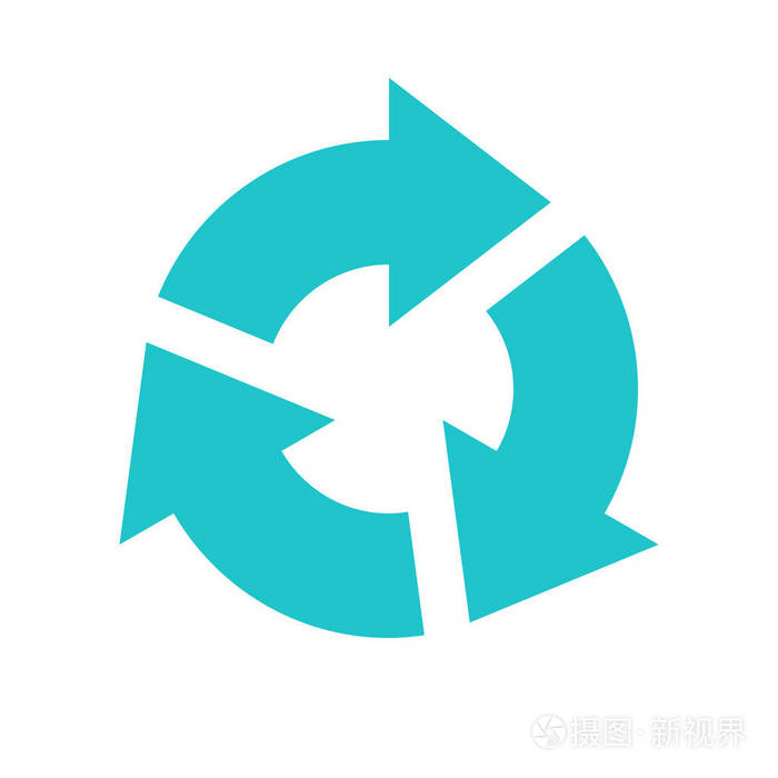 箭头符号旋转图标重新加载按钮刷新符号平面样式