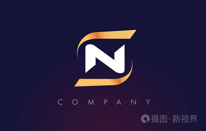 n字母标志设计现代的信函模板
