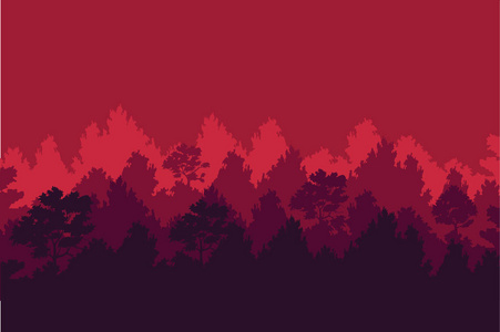 红森林景观