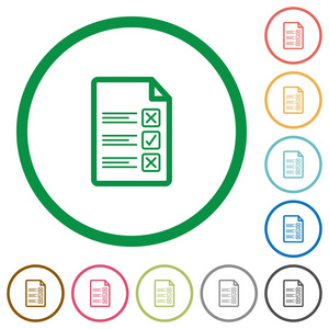 问卷调查文档平面图标轮廓