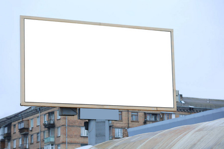 城市街道空白广告板