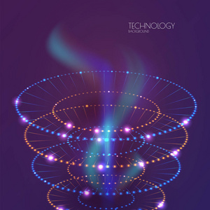 空间光戒指。技术抽象背景。商业压力