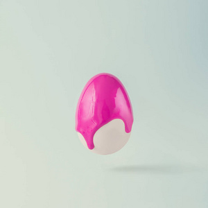 复活节彩蛋与滴水强力粉红色油漆滴水, 最小概念