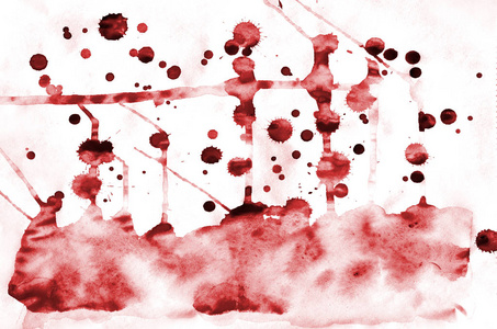五颜六色的红色水彩背景墙纸。水彩画明亮的颜色例证