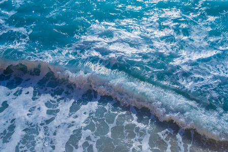 蓝色的海洋波浪
