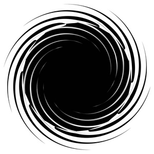圆, 径向抽象元素在白色。辐射形状失真