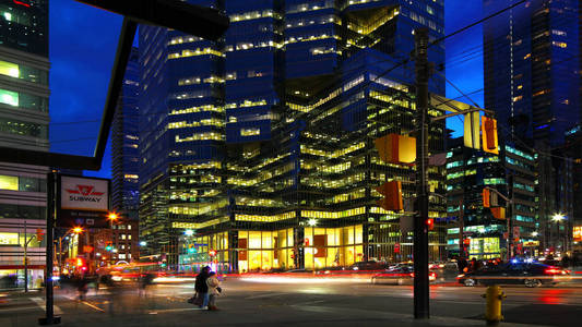 多伦多商业区夜景