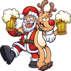 喝醉了的圣诞老人