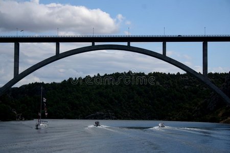 河上悬索桥图片
