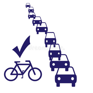 自行车通勤标志图片