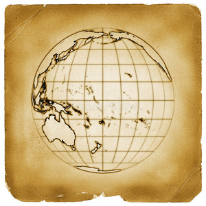 地球仪地球古董纸