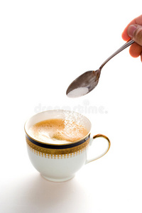 咖啡杯加勺子