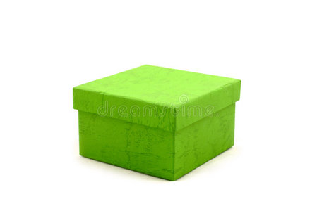 纯绿色礼品盒图片