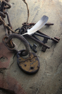 链子和旧钥匙图片
