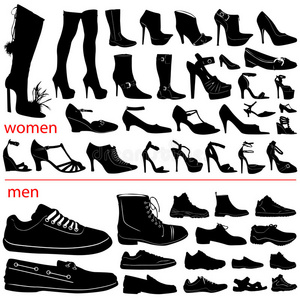男女鞋矢量