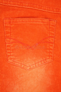 橙色牛仔裤口袋纹理