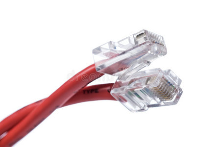 红色网络电缆图片