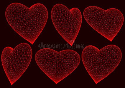 红色3d渲染心脏